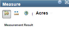 Measure dialog box with the default measurement unit