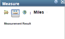 Measure dialog box with the default measurement unit