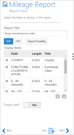 Report Fields Report Fields